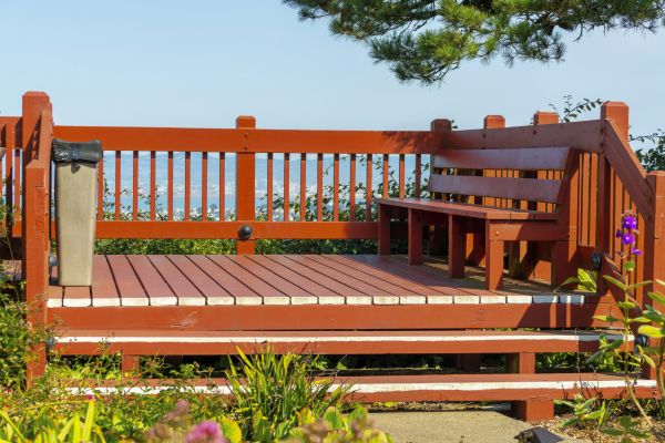 Redwood Deck Construction in Barrington